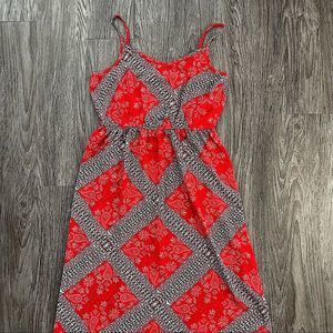 Pink Rose Paisley Printed Maxi Dress